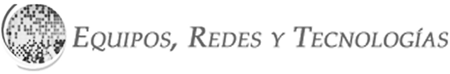 logo Equipos redes y tecnologia blanco y negro